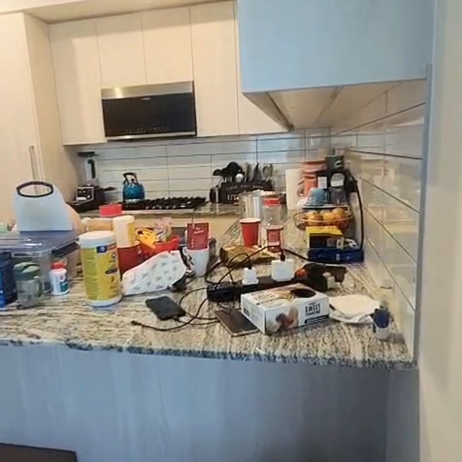 Kitchen before cleaning